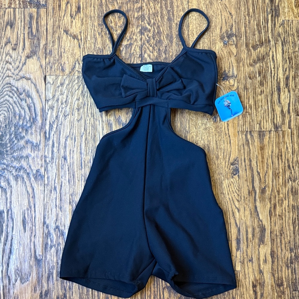 Bluewater Black Bow Dance Unitard